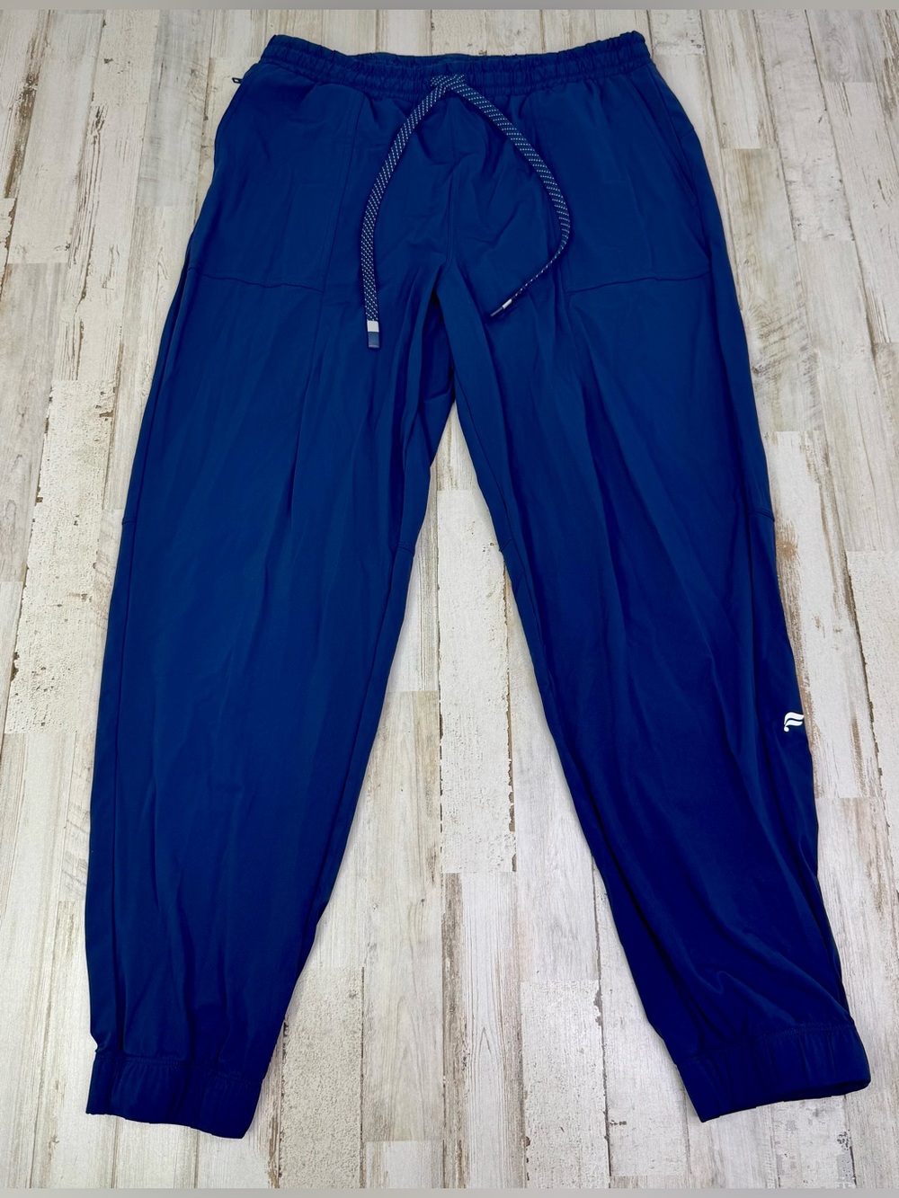 Fabletics Joggers Womens Large Athletic Gym Blue Performance Tapered Leg